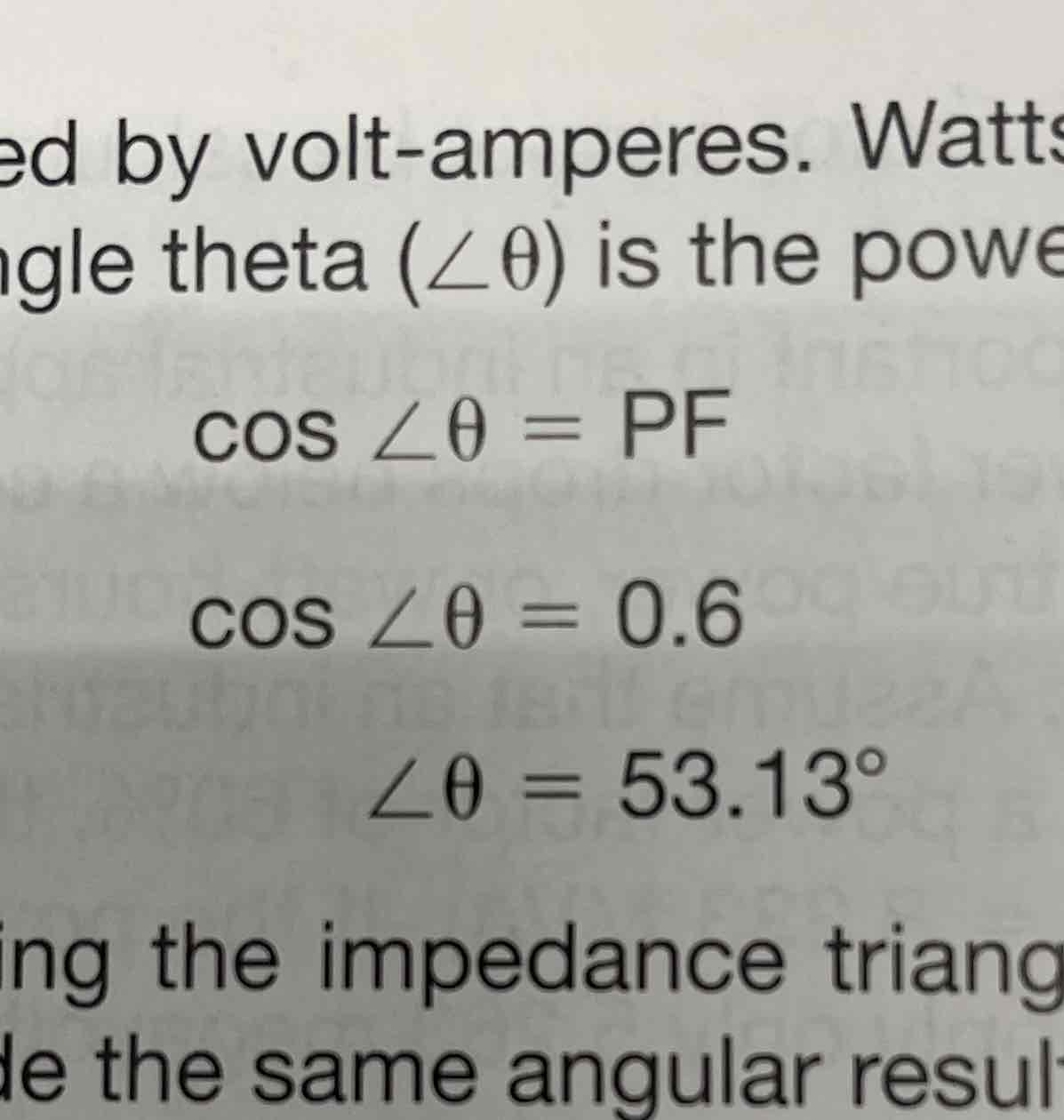 <p>Watts divided by Volt-amperes</p>