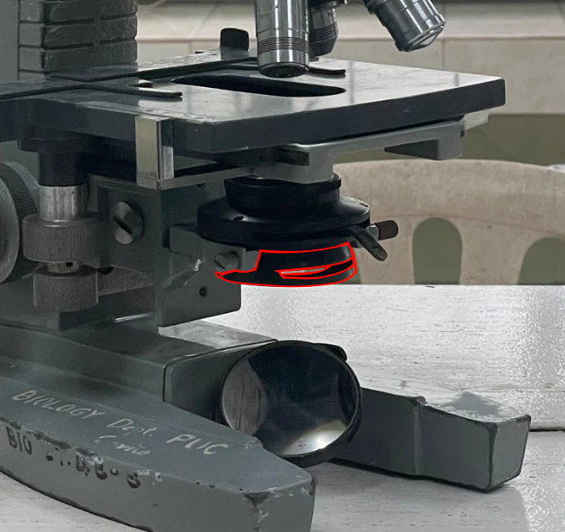 <p>Identify the microscope part</p>