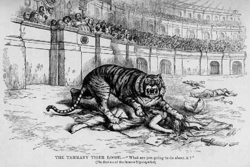Newspaper cartoonist who produced satirical cartoons, he invented "Uncle Sam" and came up with the elephant and the donkey for the political parties. He nearly brought down Boss Tweed.