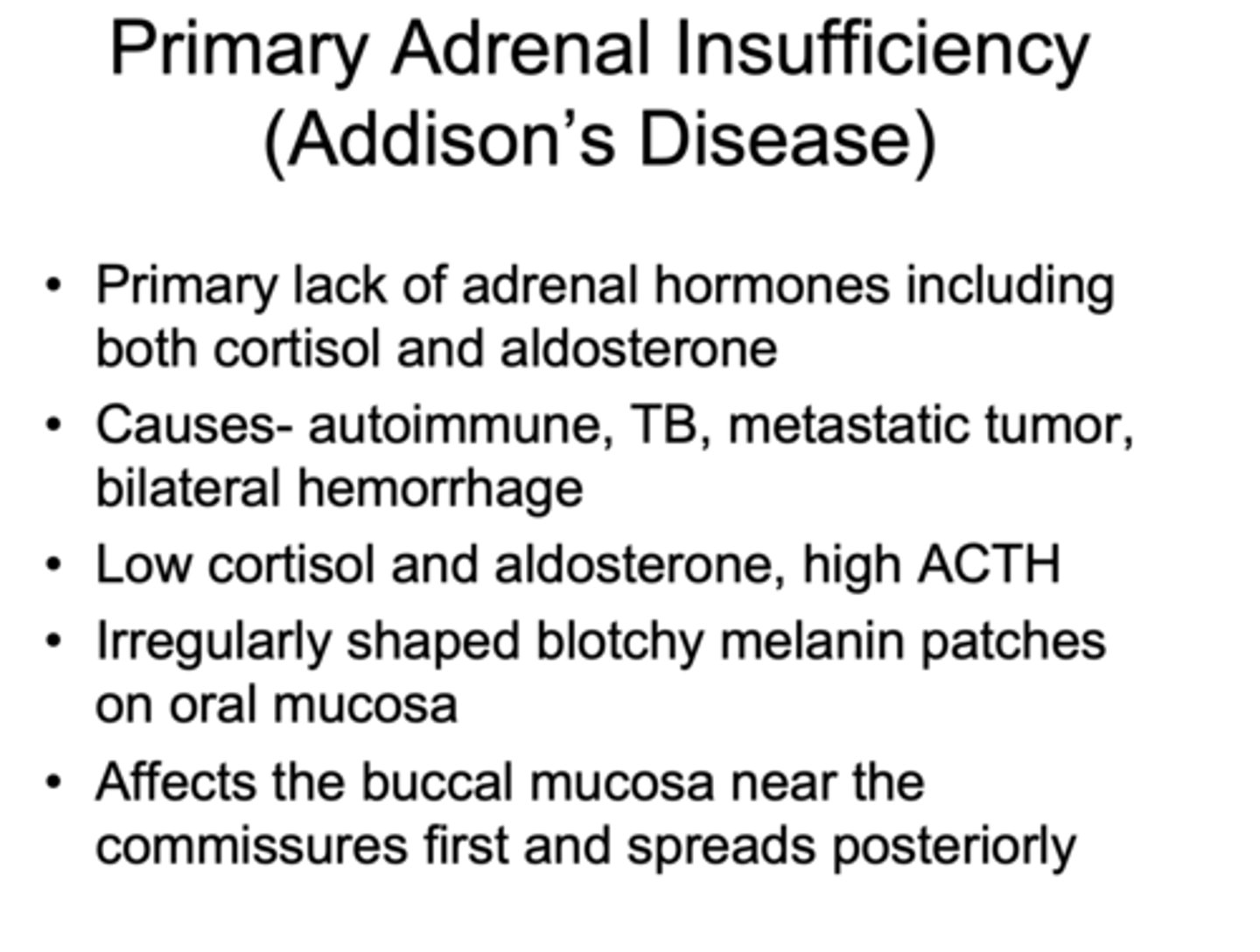 <p>Addison's Disease</p>