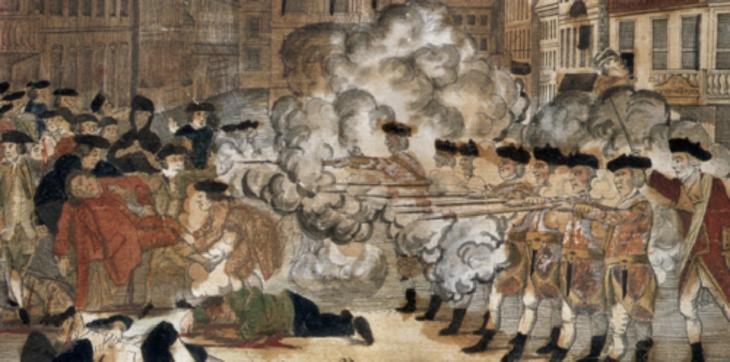 <p>Who: British soldiers vs. colonists</p><p>What: Troops fired on crowd, 5 killed</p><p>Impact: Patriot propaganda, fueled anger</p>