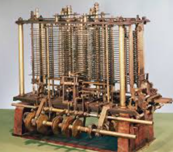 <p>a mechanical computer that performed mathematical calculations.</p>