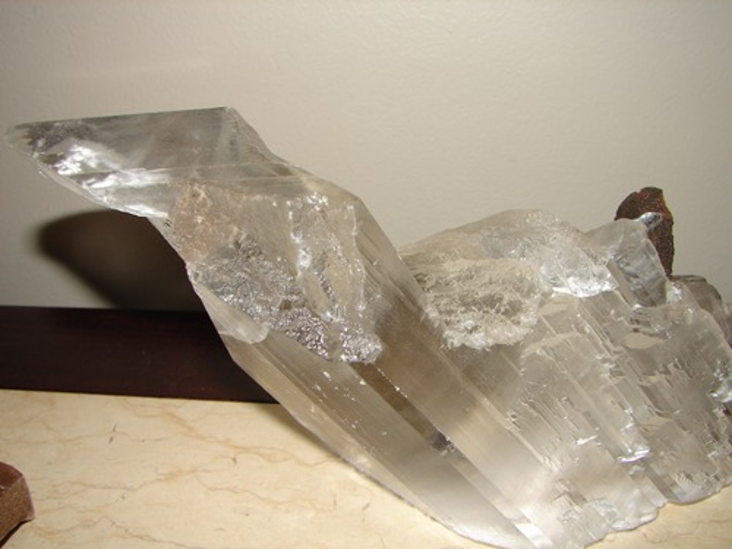 <p>Transparent, very soft and easily scratched with your fingernail</p>