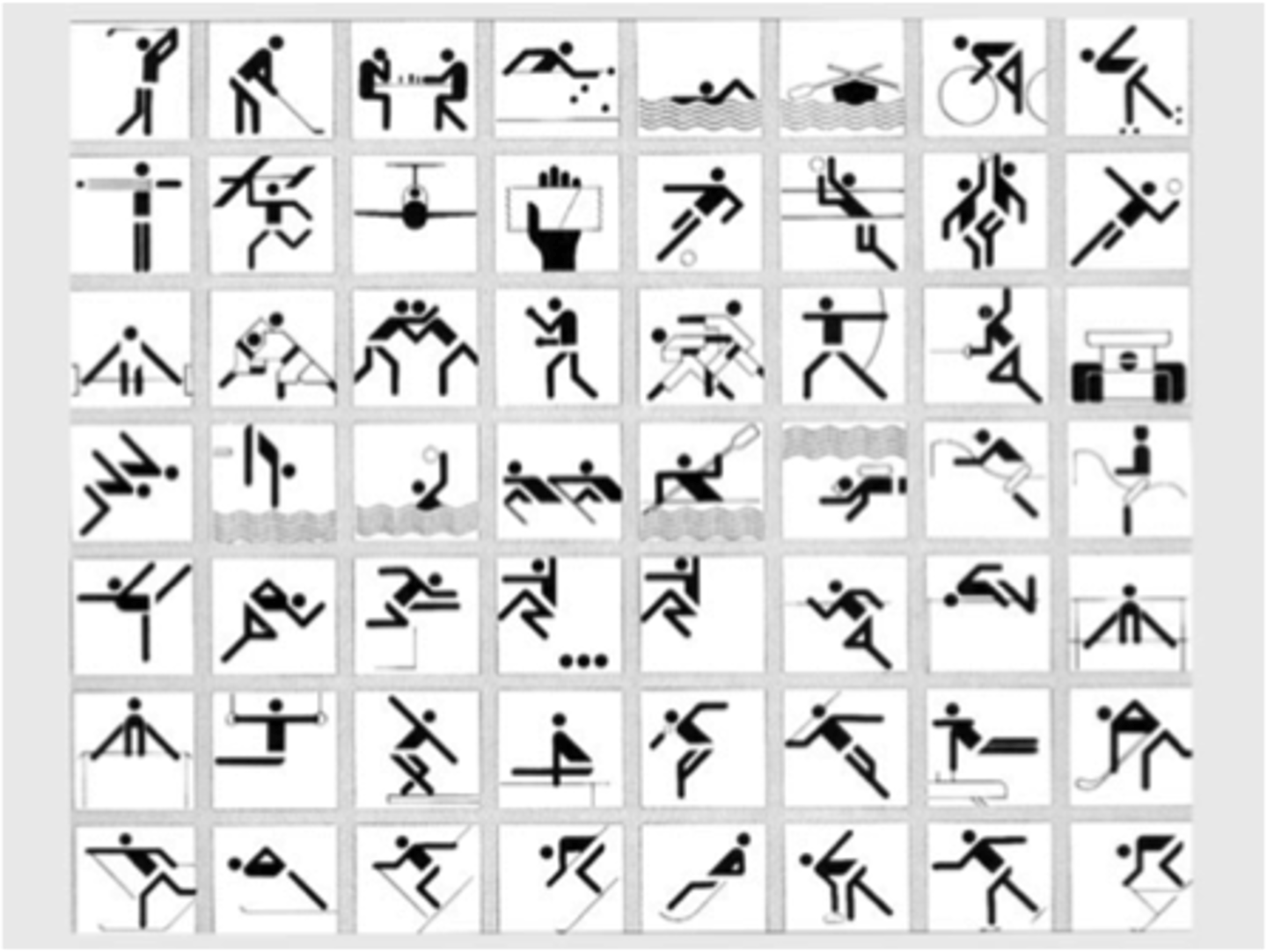 <p>coehisive simple</p><p>gridded, angles, linear ends rounded, jointedness</p><p>inspired pictograms for US department of Transport</p>
