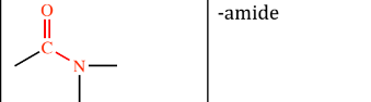 <p>(O=C-N); -amide </p>
