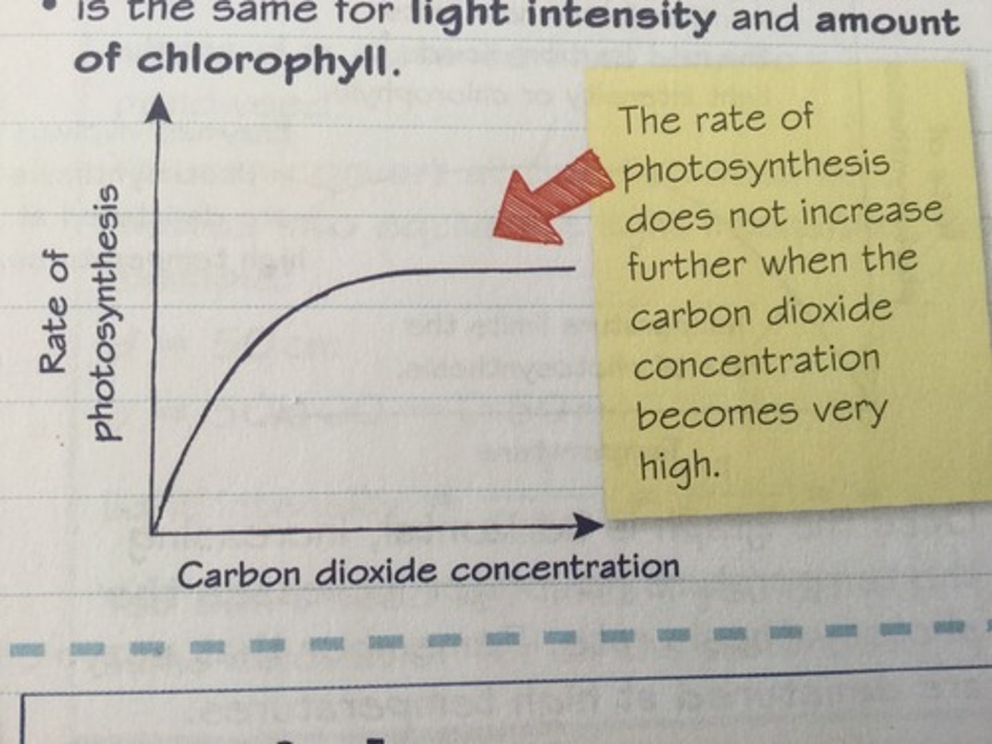 <p>1. at lower concentrations the increase in rate is linear</p><p>2. at some point another factor becomes limiting</p><p>3. graph levels off, rate becomes constant</p>