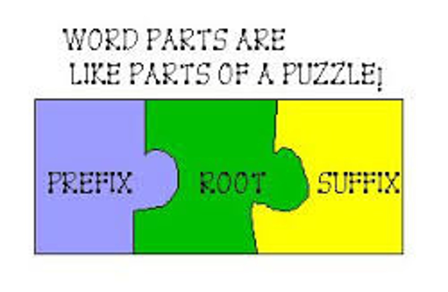 <p>root words, prefixes, suffixes, &amp; combining forms</p>