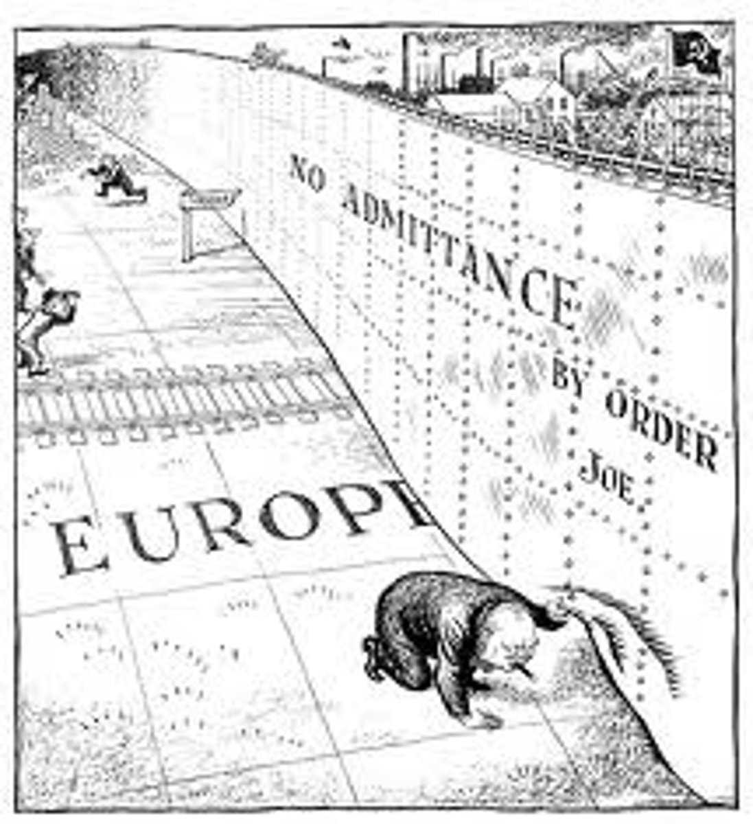 <p>A political barrier that isolated the peoples of Eastern Europe after WWII, restricting their ability to travel outside the region</p>