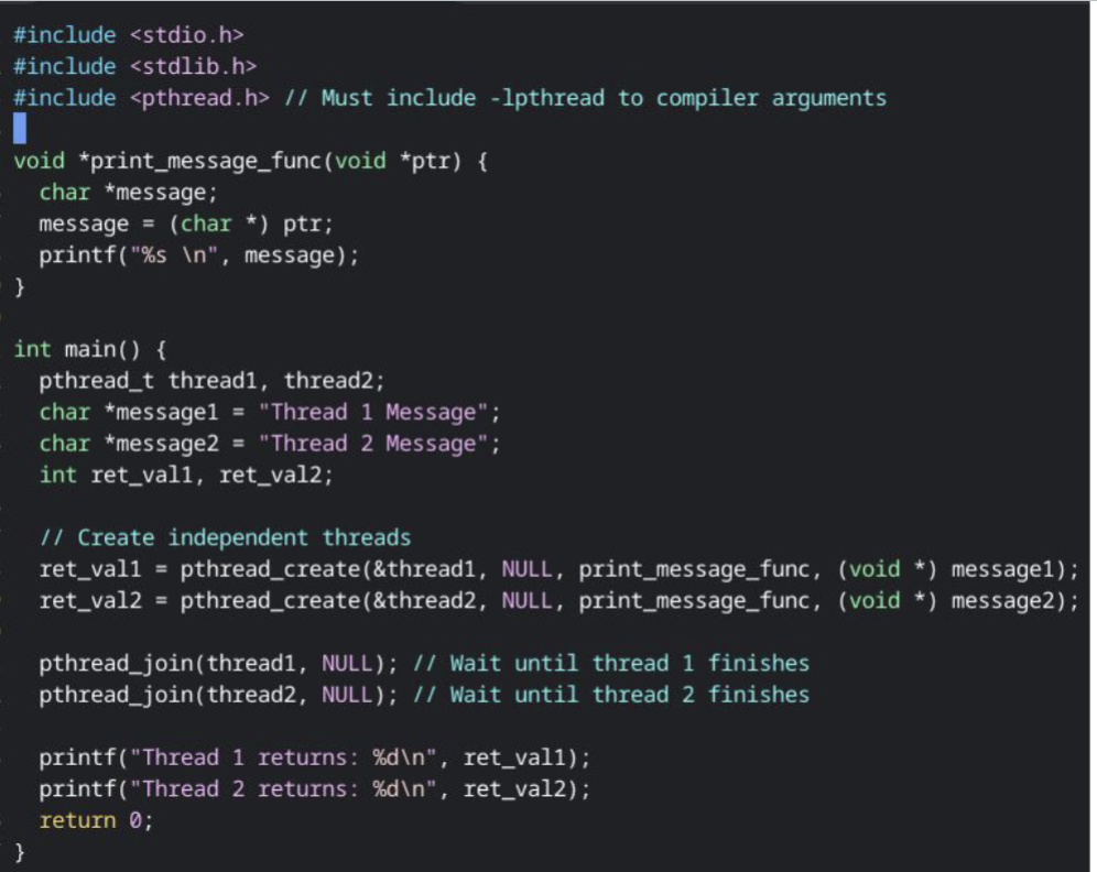 <ol><li><p><strong>Thread ID</strong></p></li><li><p>set of registers, stack pointer</p></li><li><p><strong>stack for local variables, return addresses</strong></p></li><li><p>signal mask</p></li><li><p>priority</p></li><li><p><strong>return value: errno</strong></p></li></ol><p></p>