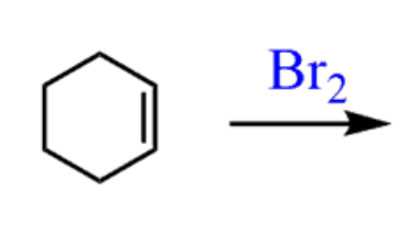 <p>Halogenation of alkenes</p>