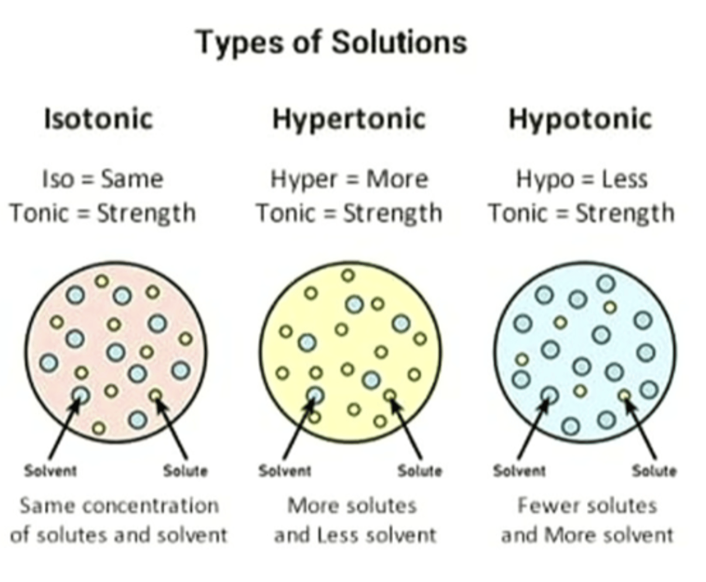 <p>types of solutions</p>