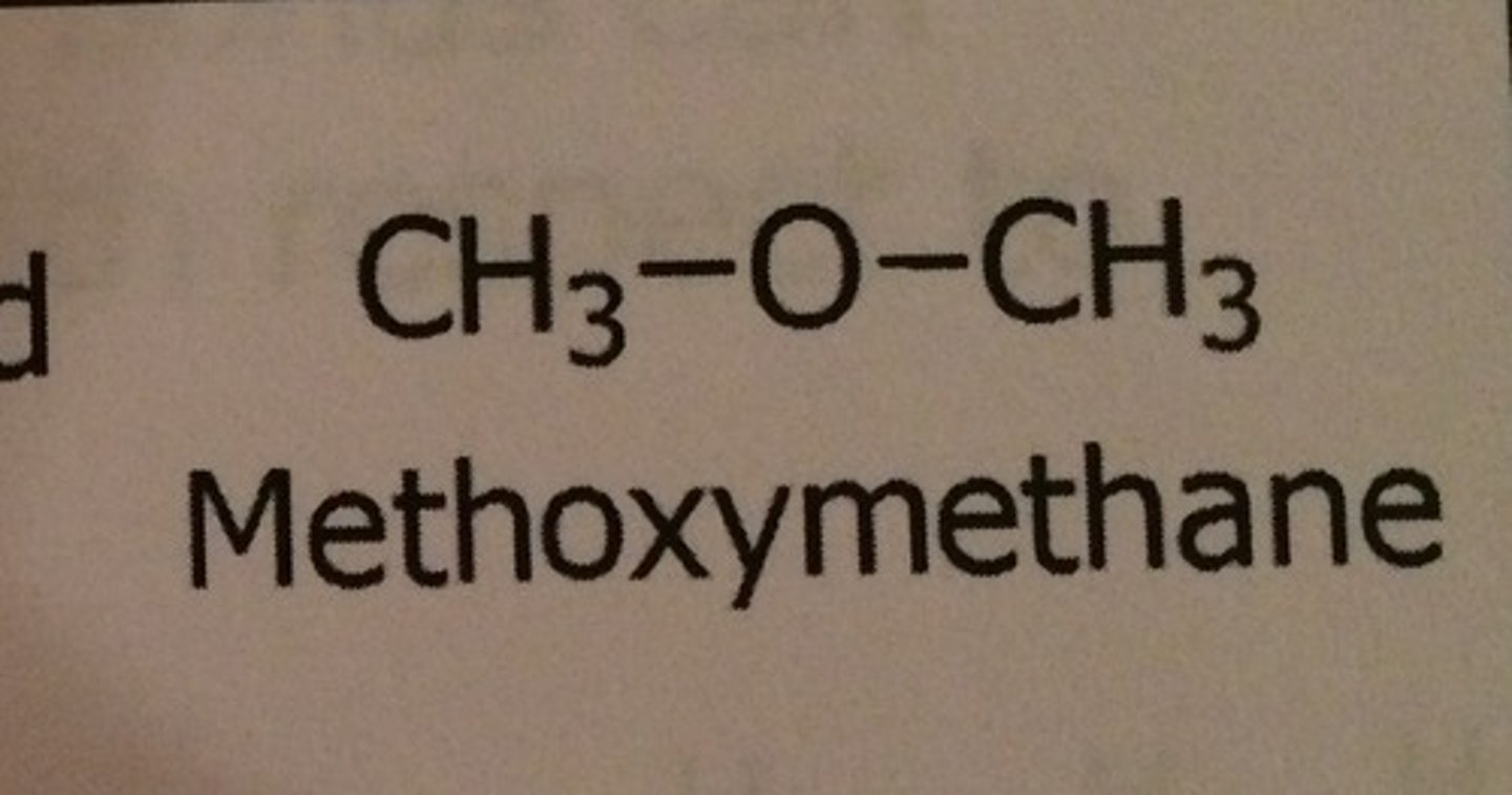 <p>prefix of hydrocarbon - oxy - full name of hydrocarbon</p>
