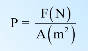 <p>a measurement of force per unit area</p>