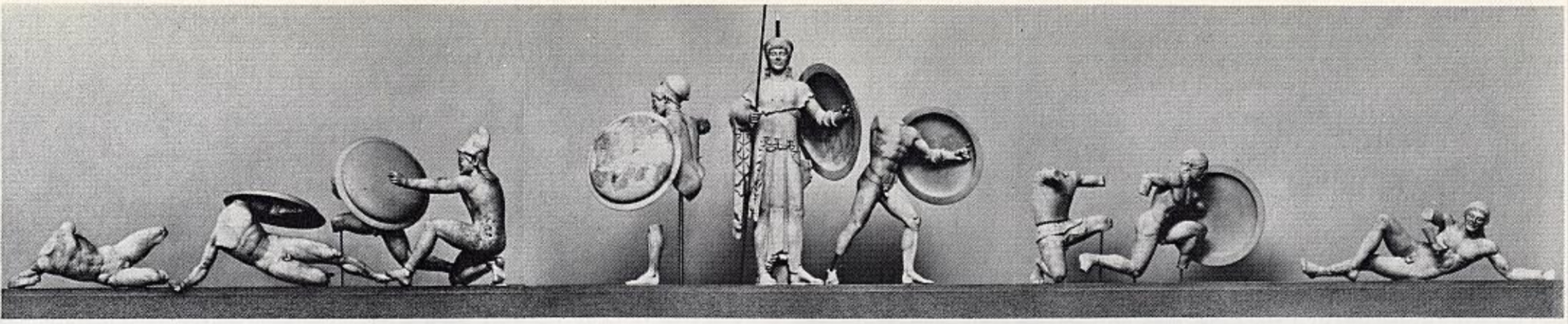 <p>What is the date of the West pediment?</p>