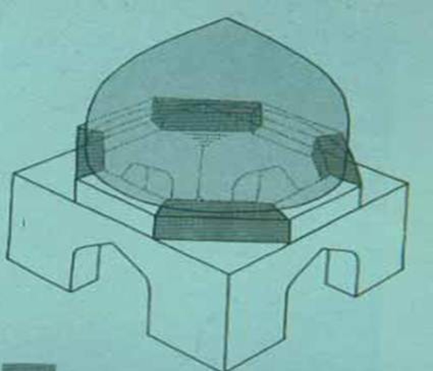 <p>What structural element supports the base of a circular or octagonal dome that surmounts a square-plan chamber?</p>