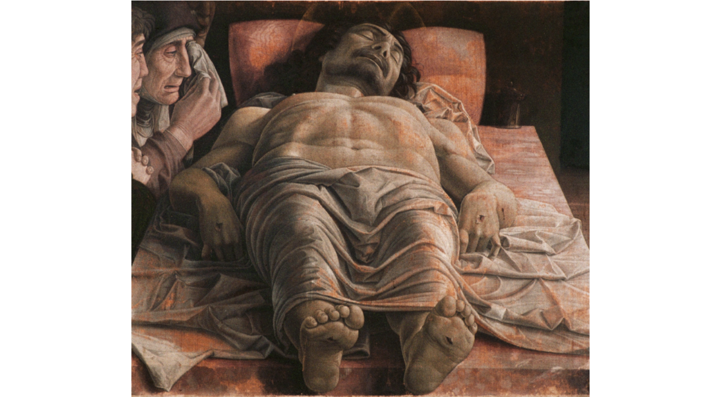 The Lamentation Over the Dead Christ, 1501. Andrea Mantegna