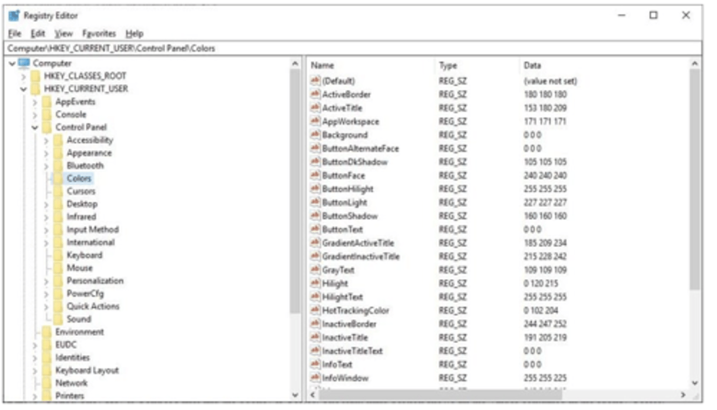 <p>Central hierarchical database that stores necessary configuration information.</p><p>E.g., contains information for hardware, networking information, user preferences, file types, etc.</p><p>*FS</p>