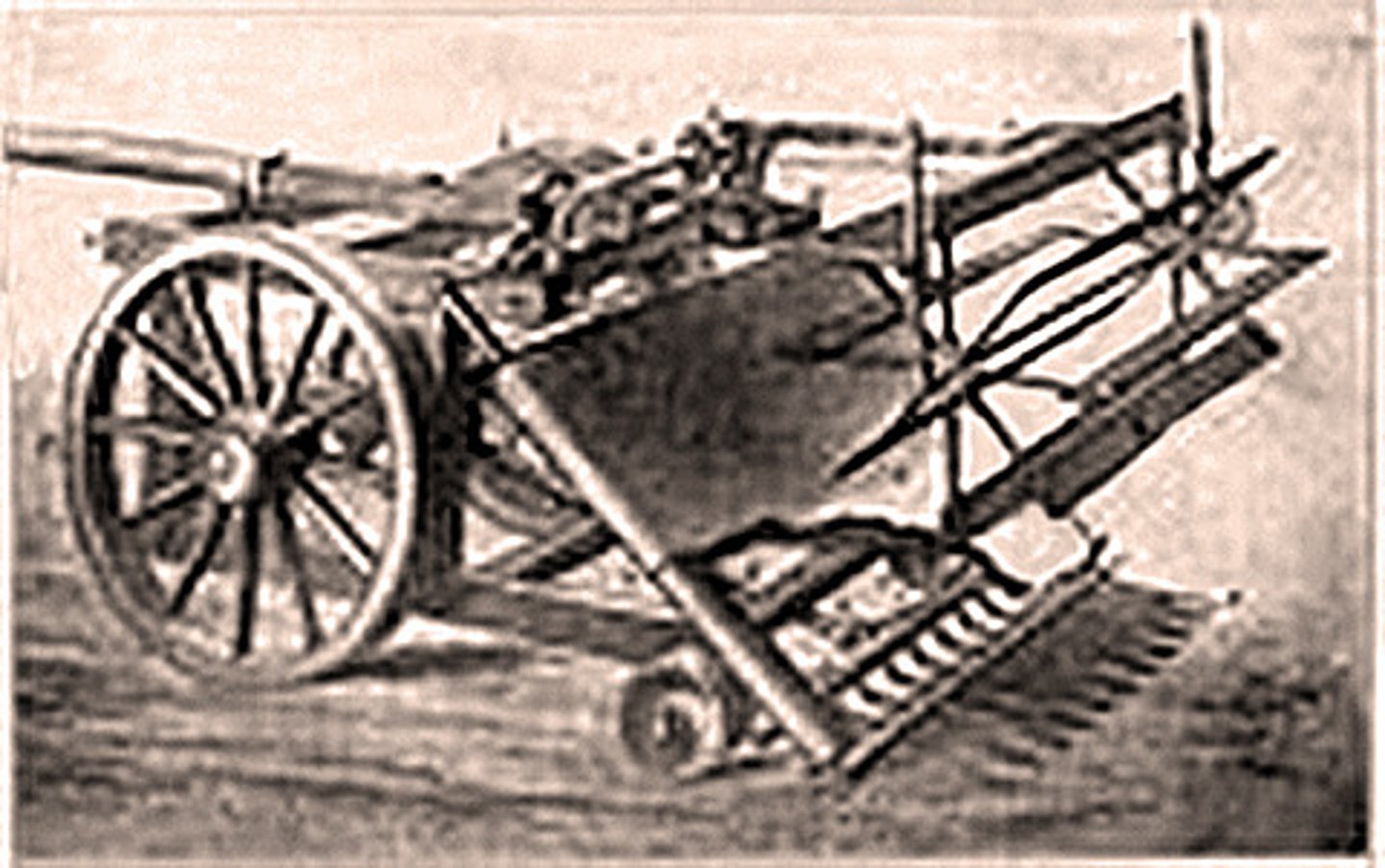 <p>Machine invented by Cyrus McCormick that could harvest grain quickly; An agricultural invention that increased the efficiency of production.</p>
