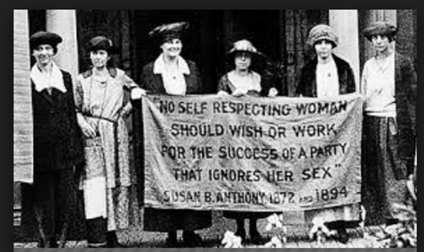<p>Gave women the right to vote</p>