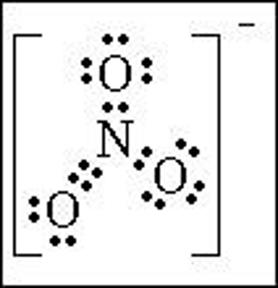 <p>Nitrate (NO3) is an example of a trigonal planar molecule.</p>