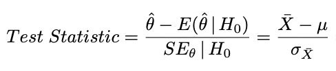 <p>test statistic</p>