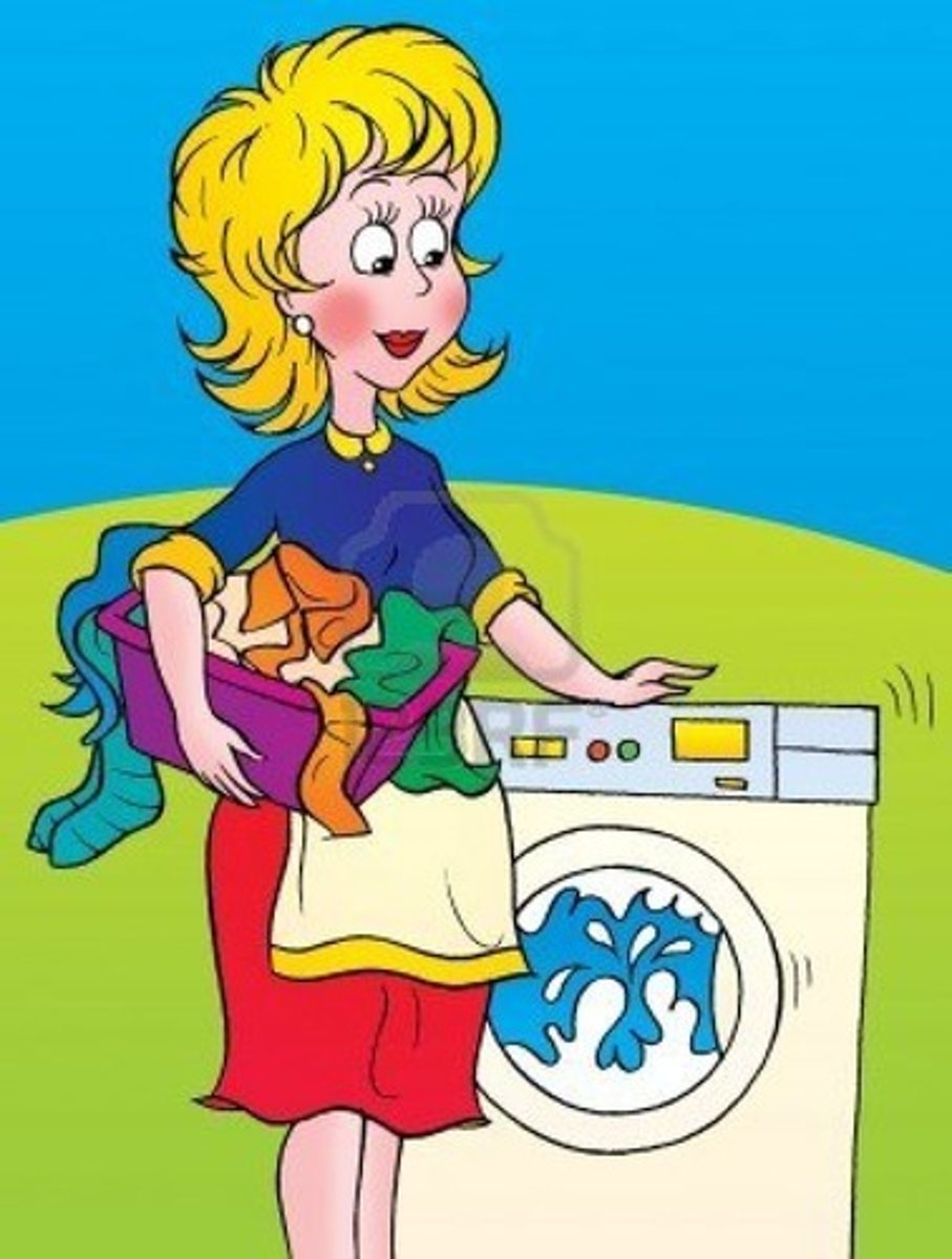 <p>to do laundry (wash)</p>