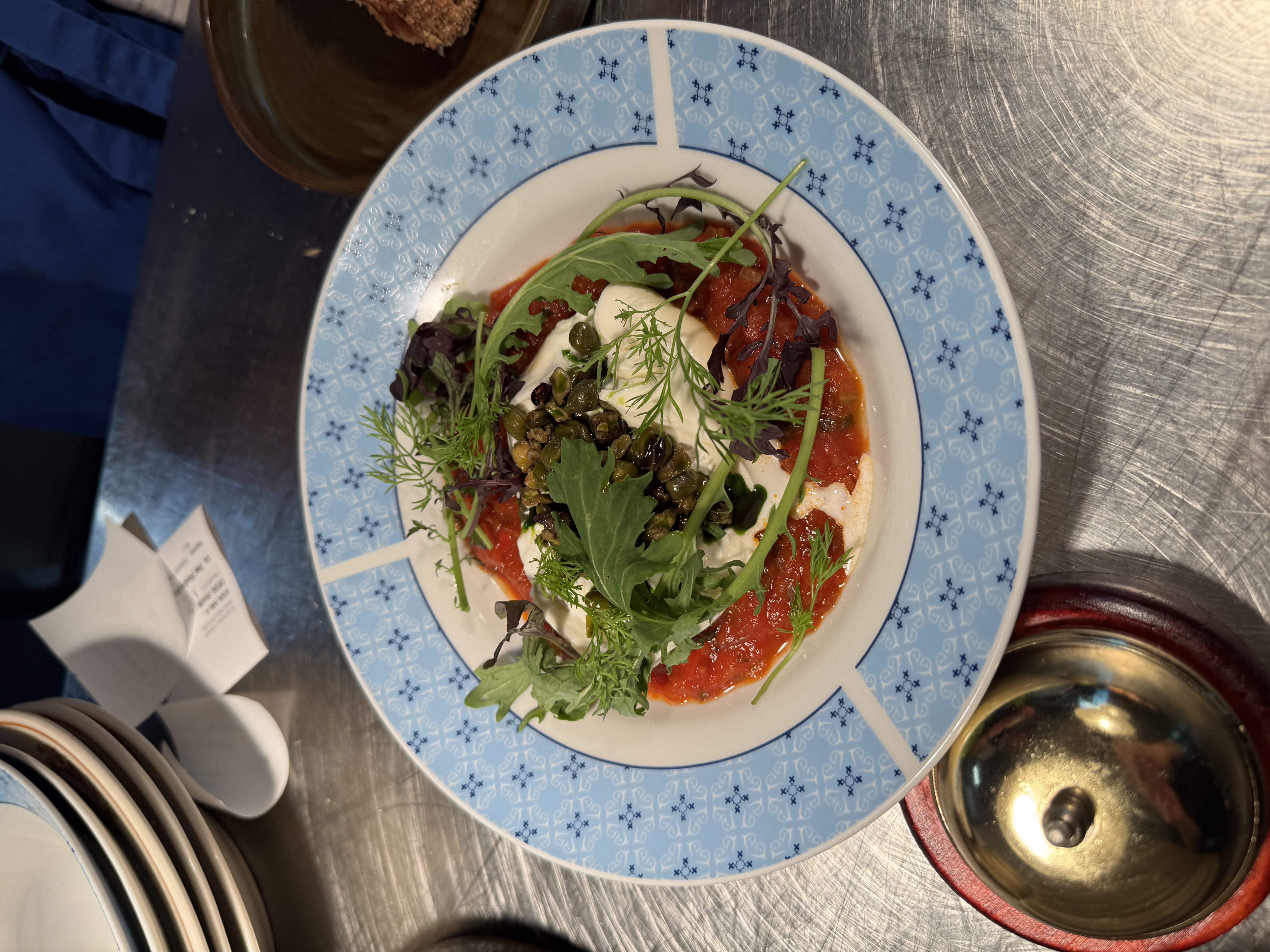 <p>Caponata, burrata</p>