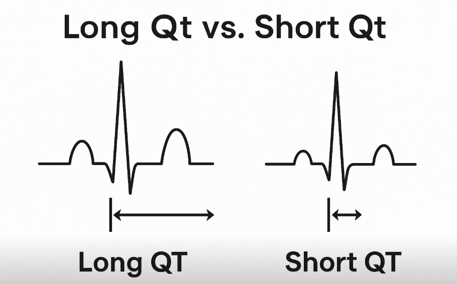 <p>C. It shortens because the electrical events happen faster</p>