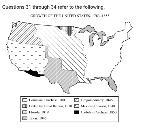 <p>The ideology that supported the trend depicted in the map is most similar to the ideology that supported which of the following?</p>