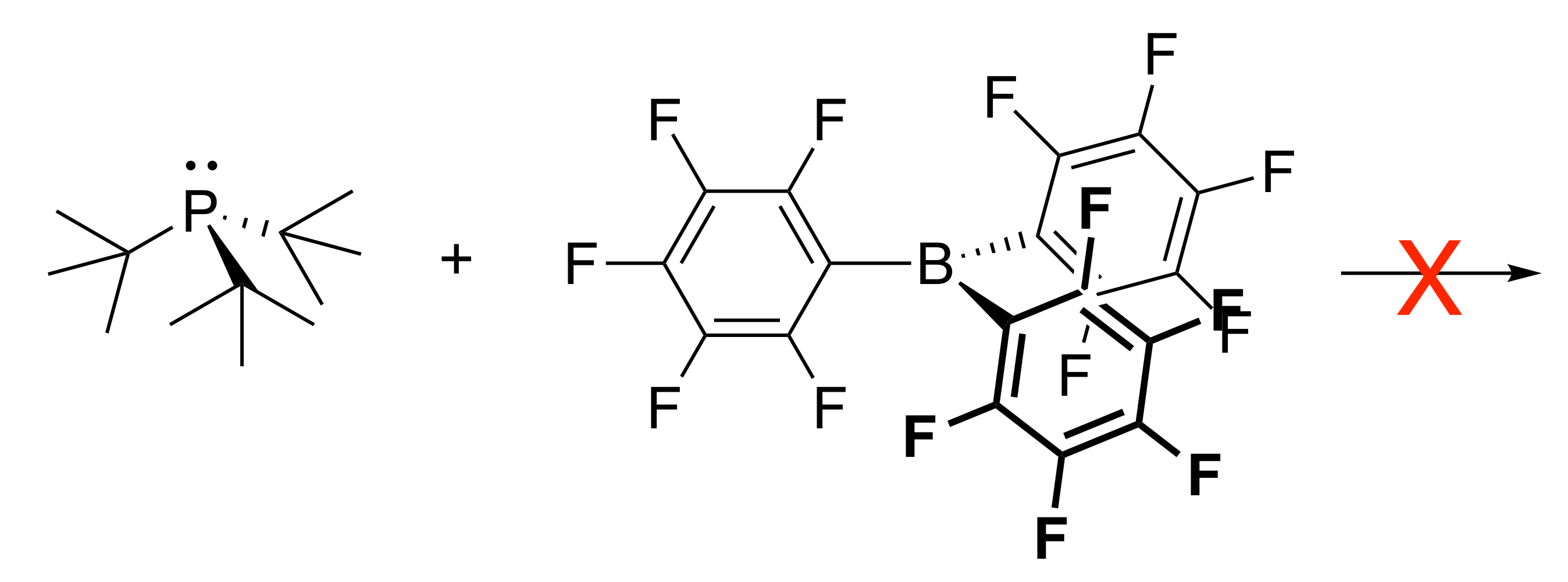 <p>If you have Lewis species with bulky groups on both, or having bulky groups to begin with, adducts will not be able to be formed because the steric interactions need to find a way to bond in all the bulky madness.</p>