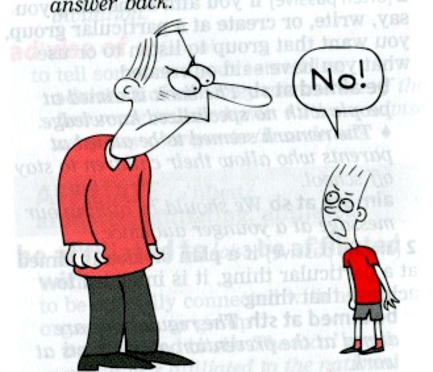 <p>to answer back</p>