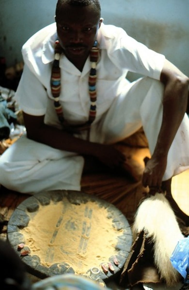 <p>A priest in the Yoruba religion, responsible for divination and spiritual guidance. means “father of secrets”</p>