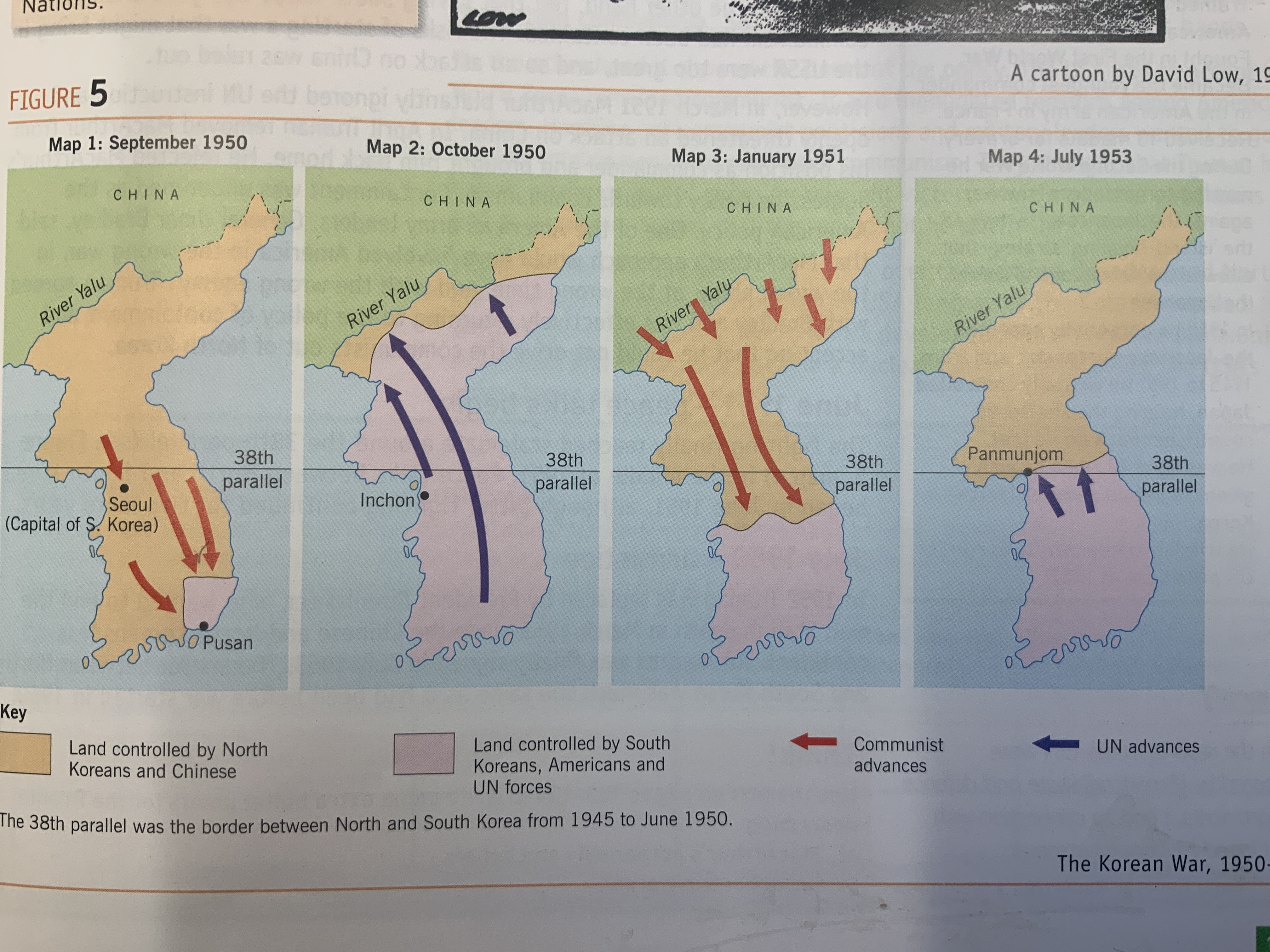  Map of Korean War 1950-53