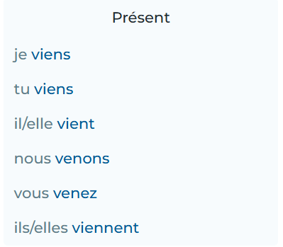 <p>to come; irregular; passe compose: être venu </p>