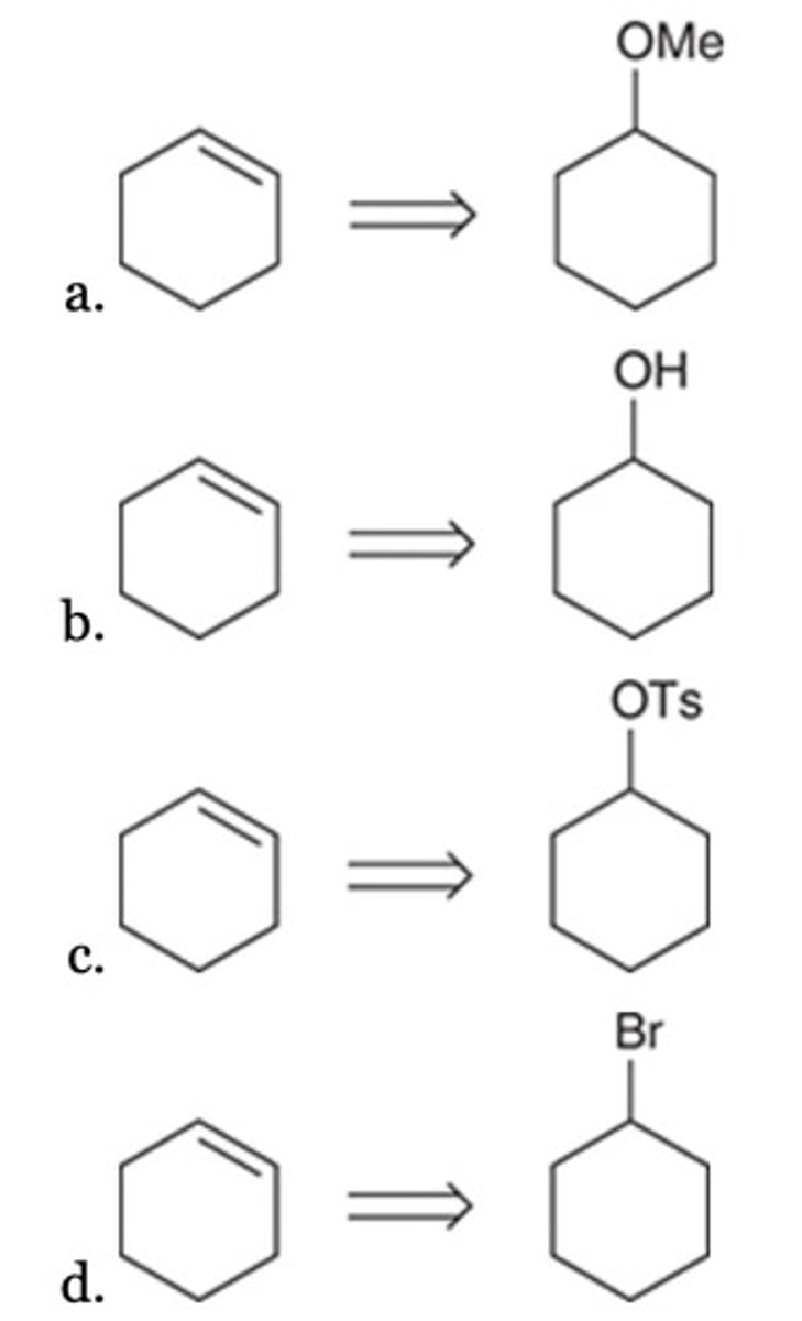 <p>Which of the following is not a reasonable retrosynthesis?</p>