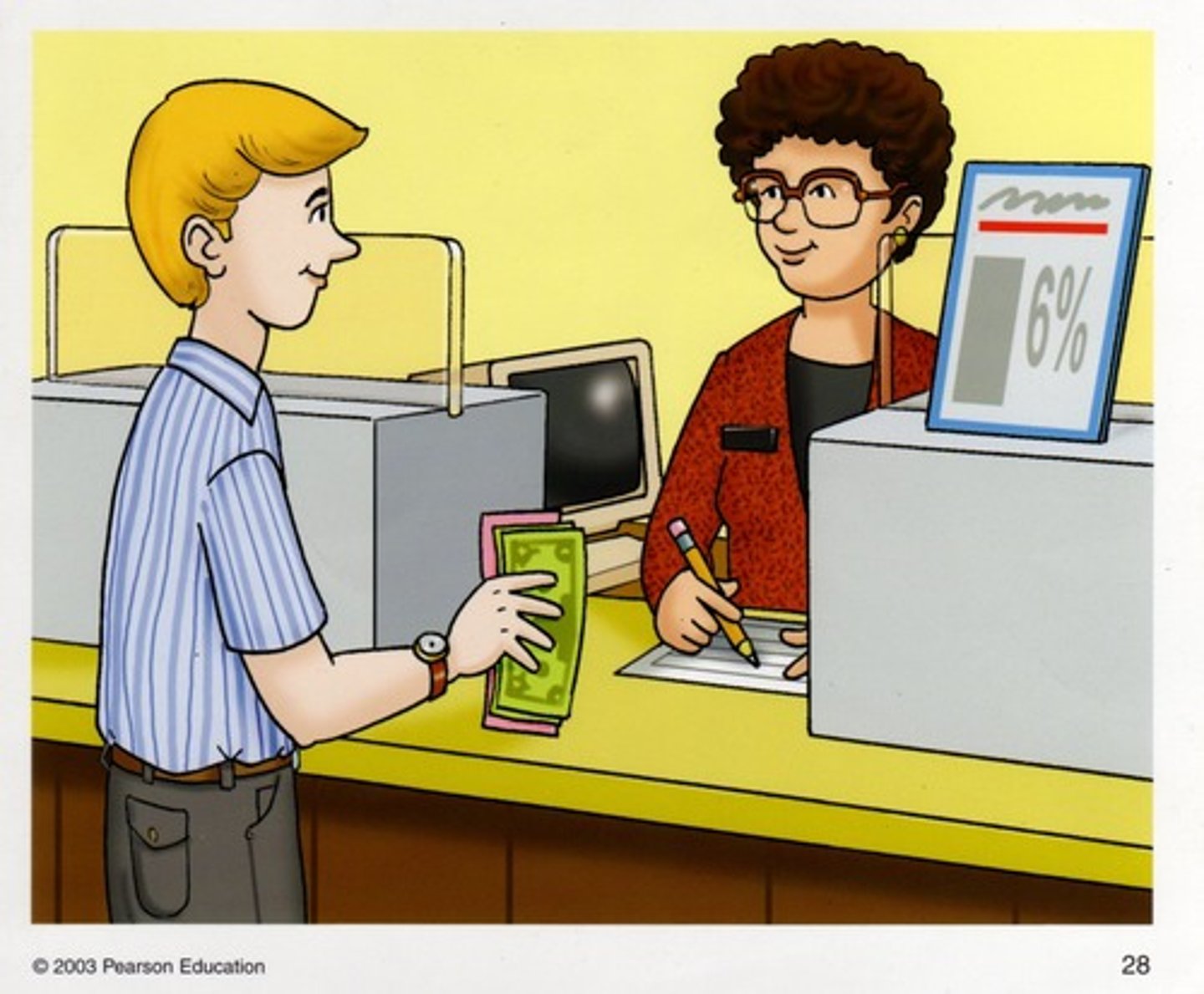 <p>to go to the bank</p>