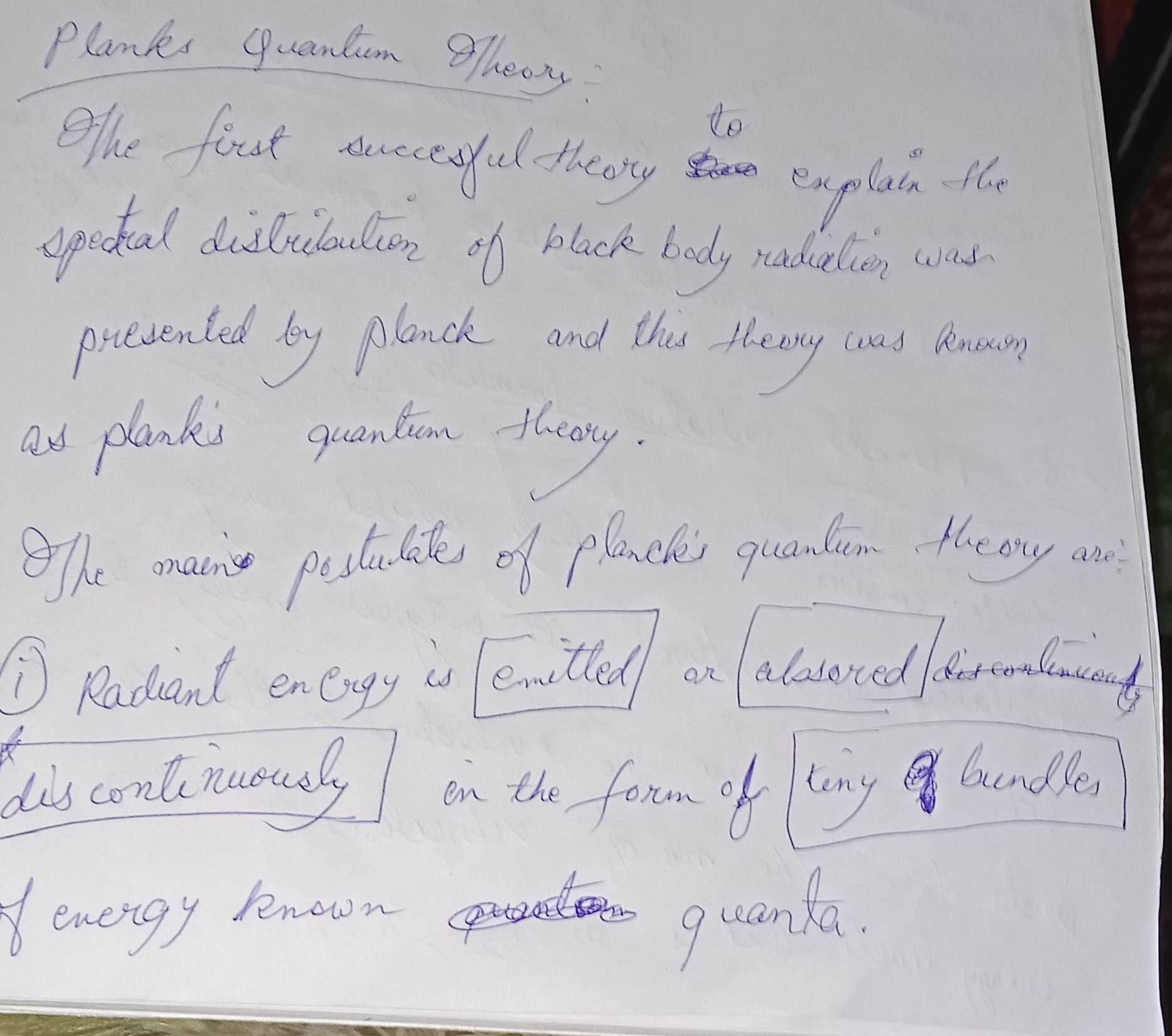 <p>Planck’s Quantum Theory (1900)</p>