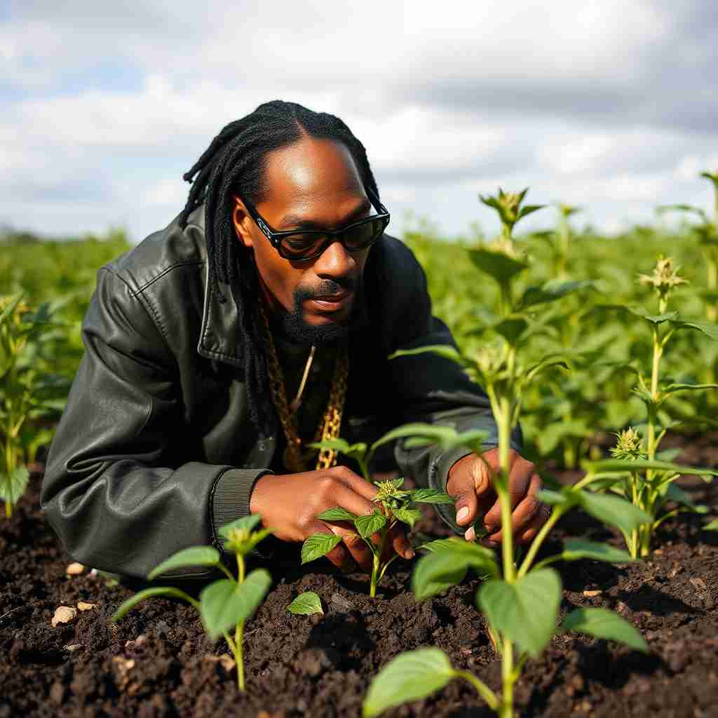 <p>Snoop Dogg planting a seed. (Seed)</p><p></p>