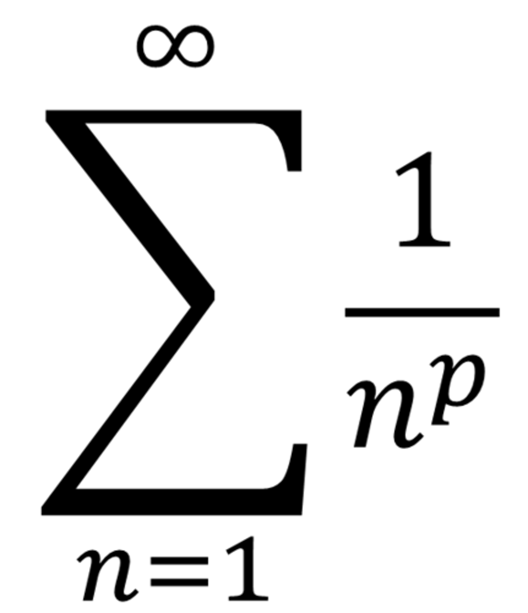 <p>*convergent when p &gt; 1</p><p>*divergent when p ≤ 1</p>