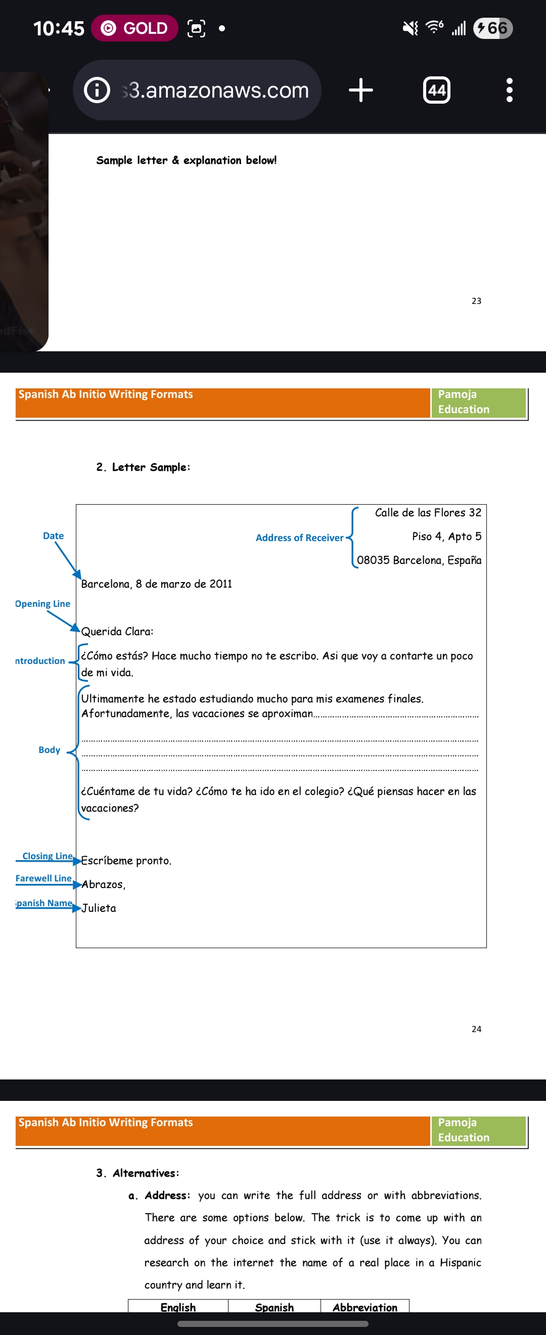 <p>carta (informal)</p>
