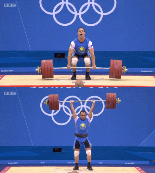 <p>“in comparison to”<br>In the second image, the potential energy is higher because the weight is lifted higher above the ground.</p>
