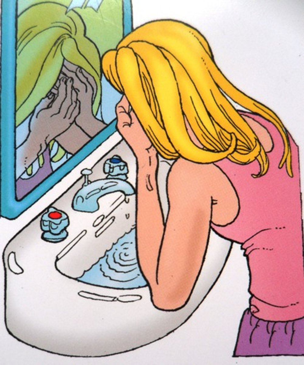 <p>to wash one's face</p>