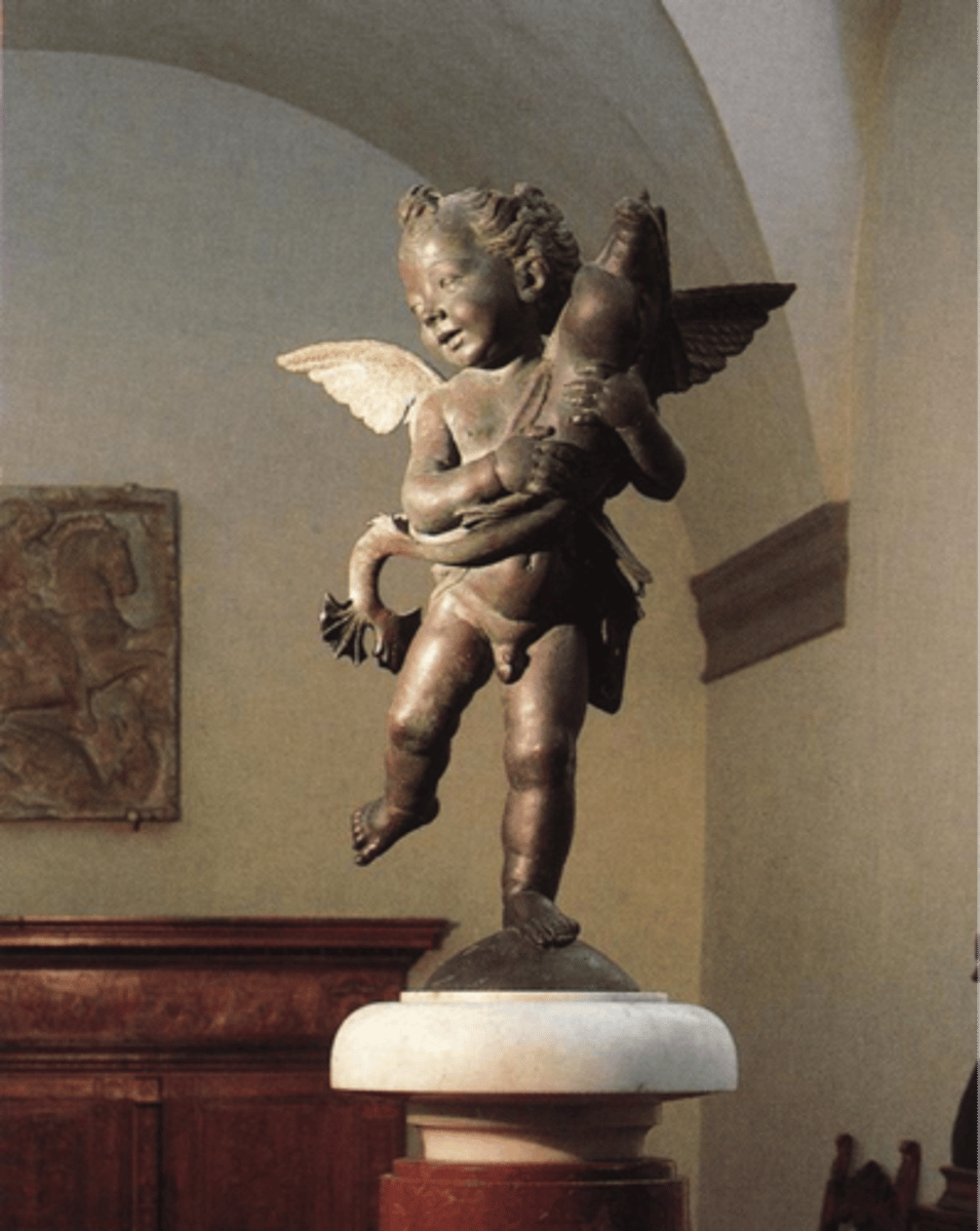 <p>a representation of a naked child, especially a cherub or a cupid in Renaissance art.</p>