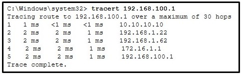 <p>Refer to the exhibit. On the basis of the output, which two statements about network connectivity are correct?</p>