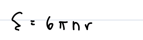 <p>for spherical particles stokes law applies </p>
