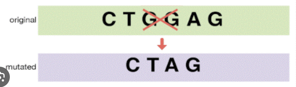 <p>deletion</p>
