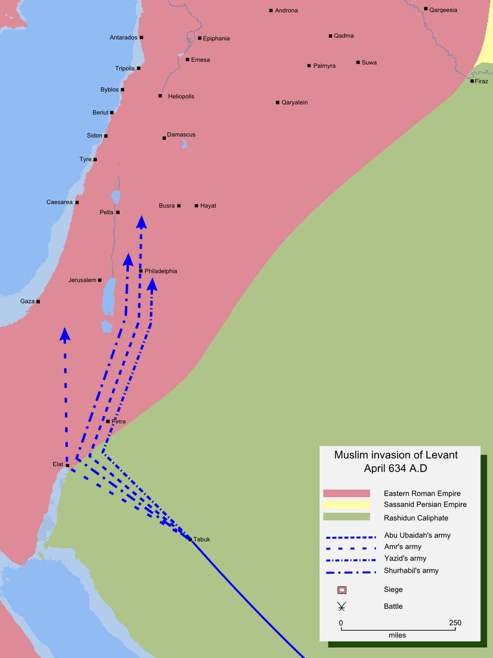 <p>634 - Siege of Damascus (All Facts) </p>