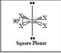 <p>square planar</p>