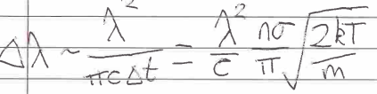 <ul><li><p>uncertainty principle again</p></li><li><p>collisions shorten electron lifetime in state</p></li></ul><p></p>