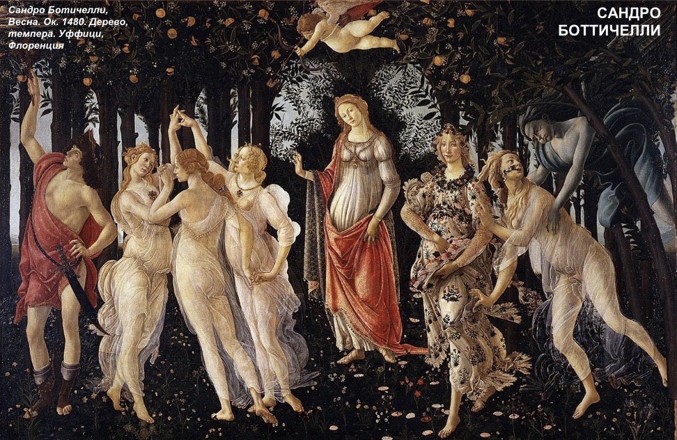 <p>«Весна»</p><p>Сандро Ботичелли</p><p>Уффици, Флоренция 1480г</p>